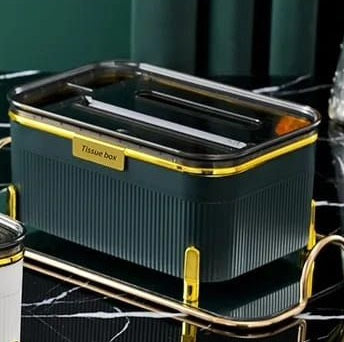 Luxury Multifunction Tissue Box Creative Desktop Storage Organizer for Makeup Pens & Remote Controls