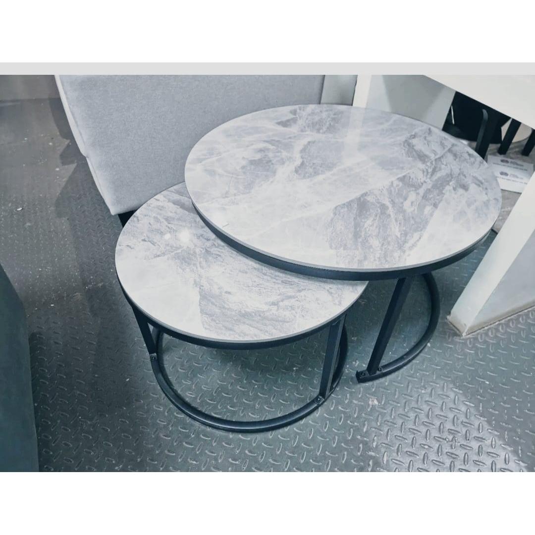 Luxury Pure Marble Top Nesting Coffee Tables Elegant Modern Design