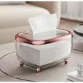Luxury Rose Gold & Clear Acrylic Tissue/Serviette Holder with Lid. Decor
