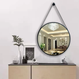 Luxury Round Iron Art Belt Hanging Wall Mirror Mirrors Mirrors