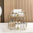 Luxury Vanity Cosmetic Organizer | Wrought Iron Stand with Acrylic Trays - 32x30x21.5cm Makeup Organizers Vanities