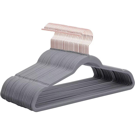 Luxury Velvet Anti-Slip Clothes Hangers – 10pcs with Silver Hook (41.5cm)