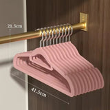 Luxury Velvet Anti-Slip Clothes Hangers – 10pcs with Silver Hook (41.5cm)