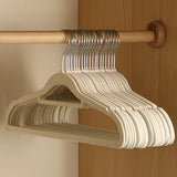 Luxury Velvet Anti-Slip Clothes Hangers – 10pcs with Silver Hook (41.5cm)