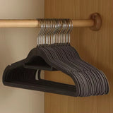 Luxury Velvet Anti-Slip Clothes Hangers – 10pcs with Silver Hook (41.5cm)