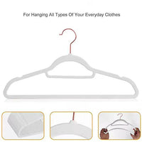 Luxury Velvet Anti-Slip Hangers – 10pcs | Premium Rose Gold Hook | Black or White Hangers