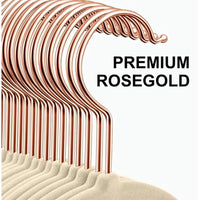 Luxury Velvet Premium Rose Gold Antislip Hangers 10pc Pack Closet Organizer Hangers