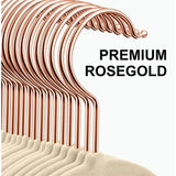 Luxury Velvet Premium Rose Gold Antislip Hangers 10pc Pack