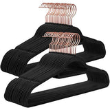 Luxury Velvet Premium Rose Gold Antislip Hangers 10pc Pack