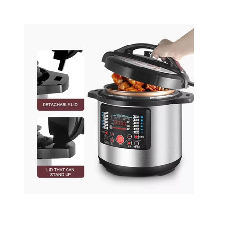 MIKA Smart Pressure Cooker | 6L Electric Pressure Cooker with MultiFunction Settings | Fast & Easy Cooking