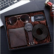 MOONGRASS Men's Classic Gift Set Watch, Belt, Wallet & Sunglasses Stylish & Durable Essentials Watch Accessories
