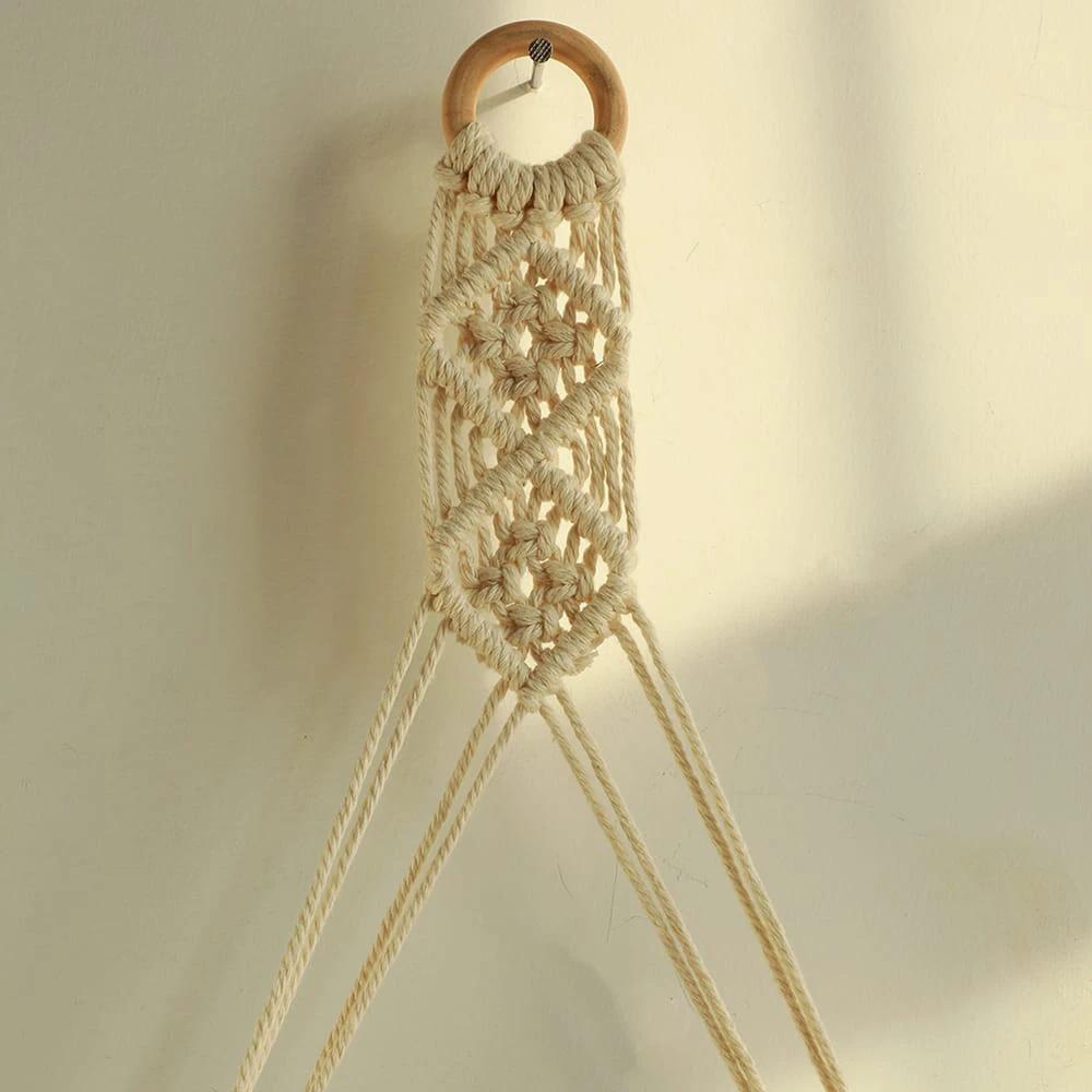 Macrame Hanging Floating Shelf Wall Décor – 2 Tier Decor Floating Wall Shelves & Ledges