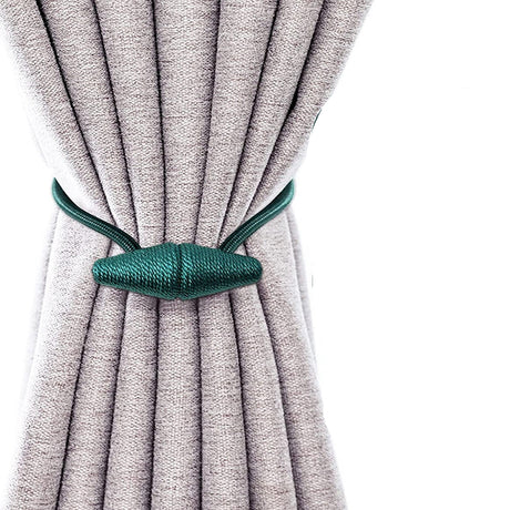Magnetic Curtain Tiebacks 2pcs Handmade Decorative Drapes Weave Holdbacks