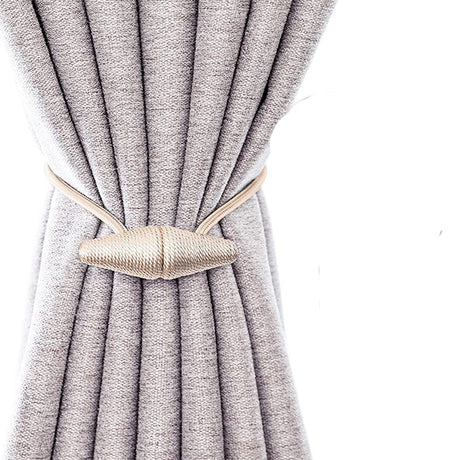 Magnetic Curtain Tiebacks 2pcs Handmade Decorative Drapes Weave Holdbacks