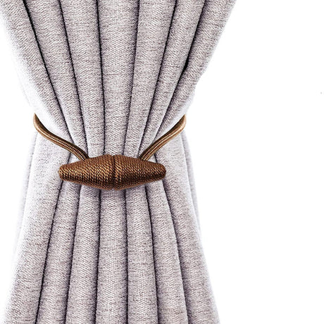 Magnetic Curtain Tiebacks 2pcs Handmade Decorative Drapes Weave Holdbacks