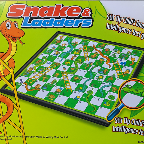 Magnetic Snake & Ladder Gameboard Foldable, Eco Friendly & Portable