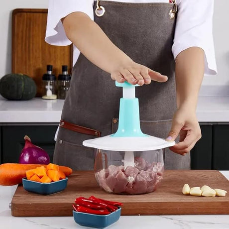 Manual Food Chopper | Hand Powered Vegetable & Fruit Cutter
