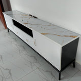 Marble Effect Wooden TV Stand