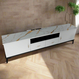Marble Effect Wooden TV Stand