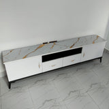 Marble Effect Wooden TV Stand