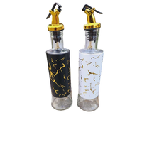 Marble Print Oil Dispenser Elegant & Leak Proof Glass Bottle for Cooking Oils & Vinegar Oil dispenser Oil Dispensers