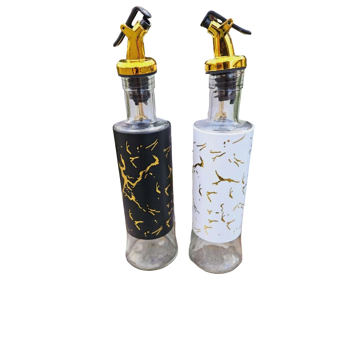 Marble Print Oil Dispenser Elegant & Leak Proof Glass Bottle for Cooking Oils & Vinegar Oil dispenser Oil Dispensers
