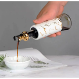 Marble Print Oil Dispenser Elegant & Leak Proof Glass Bottle for Cooking Oils & Vinegar Oil dispenser Oil Dispensers
