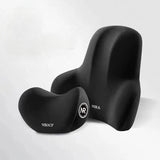 Memory Foam Lumbar and Head Support Car Seat Supporter Set of 2