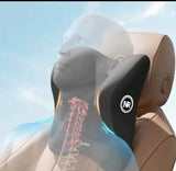 Memory Foam Lumbar and Head Support Car Seat Supporter Set of 2