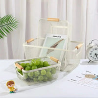 Metal Mesh Basket – Spacious Wire Storage for Shelves and Bathroom Organization Storage Organization Household Storage Containers