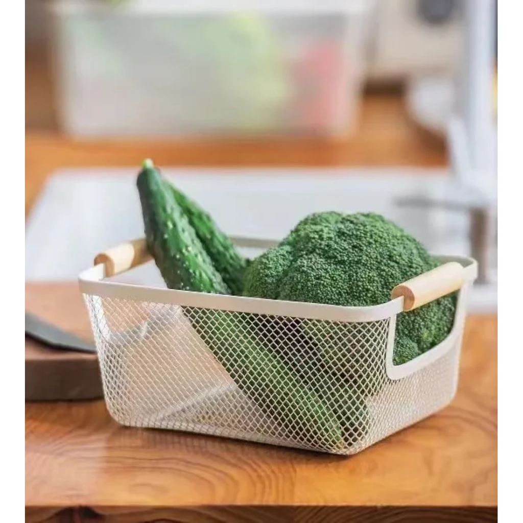 Metal Mesh Basket – Spacious Wire Storage for Shelves and Bathroom Organization Storage Organization Household Storage Containers