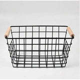 Metal Wire Storage Basket with Handle Size 24 cm X 13 cm X 17 cm Storage and organization Storage Hooks & Racks
