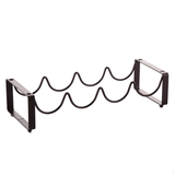 Metallic Carbon 4-Slot Wine Holder Tan Brown Wine holder Wine Bottle Holders