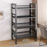 Metallic Kitchen Rack 5 Tier & 4 Tier Heavy Duty Storage Shelf Organizer