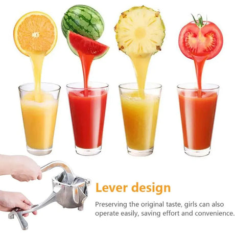 Metallic Manual Juicer – Heavy Duty Citrus Press for Fresh Juice Extraction