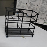 Metallic Multipurpose Organizer for Toothbrush and Toothpaste – Black