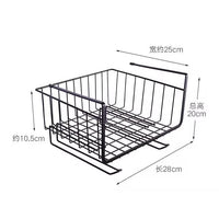 Metallic Under Shelf Storage Rack – Space-Saving Organizer | Black & White | 26.7x25x19cm Under the Shelf Storage Organizers Storage & Organization