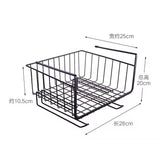 Metallic Under Shelf Storage Rack – Space-Saving Organizer | Black & White | 26.7x25x19cm