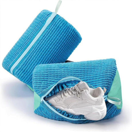 Microfiber Shoe Washing Machine Bag – Anti-Deformation Chenille Laundry Pouch