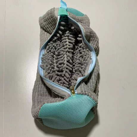 Microfiber Shoe Washing Machine Bag – Anti-Deformation Chenille Laundry Pouch