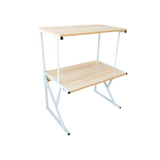 Microwave Oven Rack Organizer | Adjustable 3 Tier Metal Storage Holder for Kitchen | Desktop Folding Rack in Dark Brown, Black, Light Brown