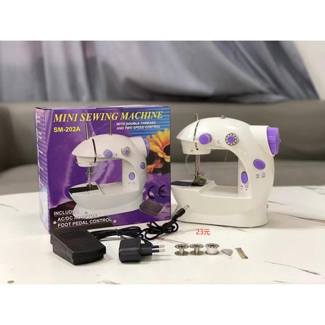 Mini Sewing Machine with Light, Cutter, and Foot Pedal – Portable Home Sewing Tool
