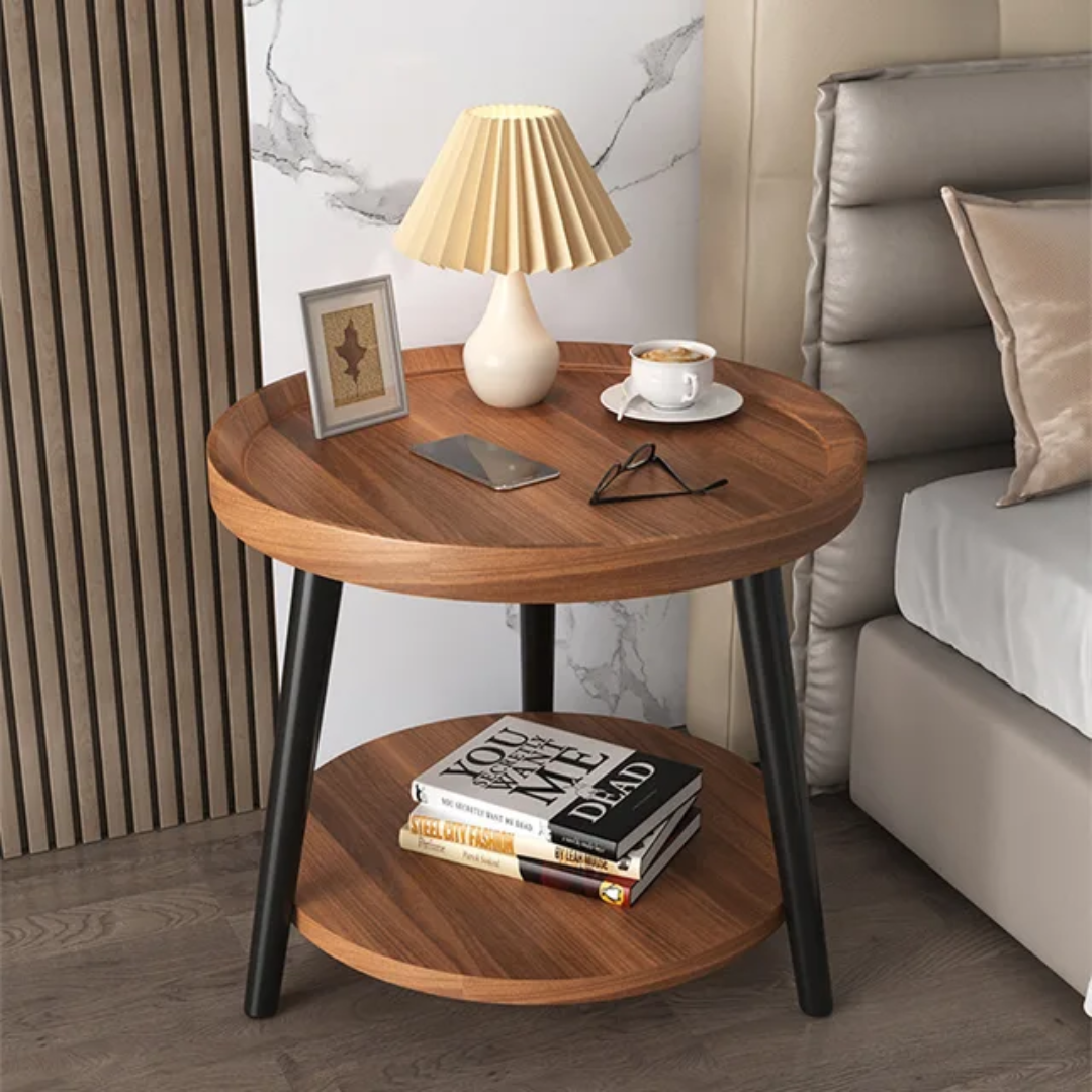 Minimalist Two-Layer Coffee Side Table Stool
