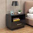 Minimalist Wooden Bedside Table with Drawer Compact & Functional Storage