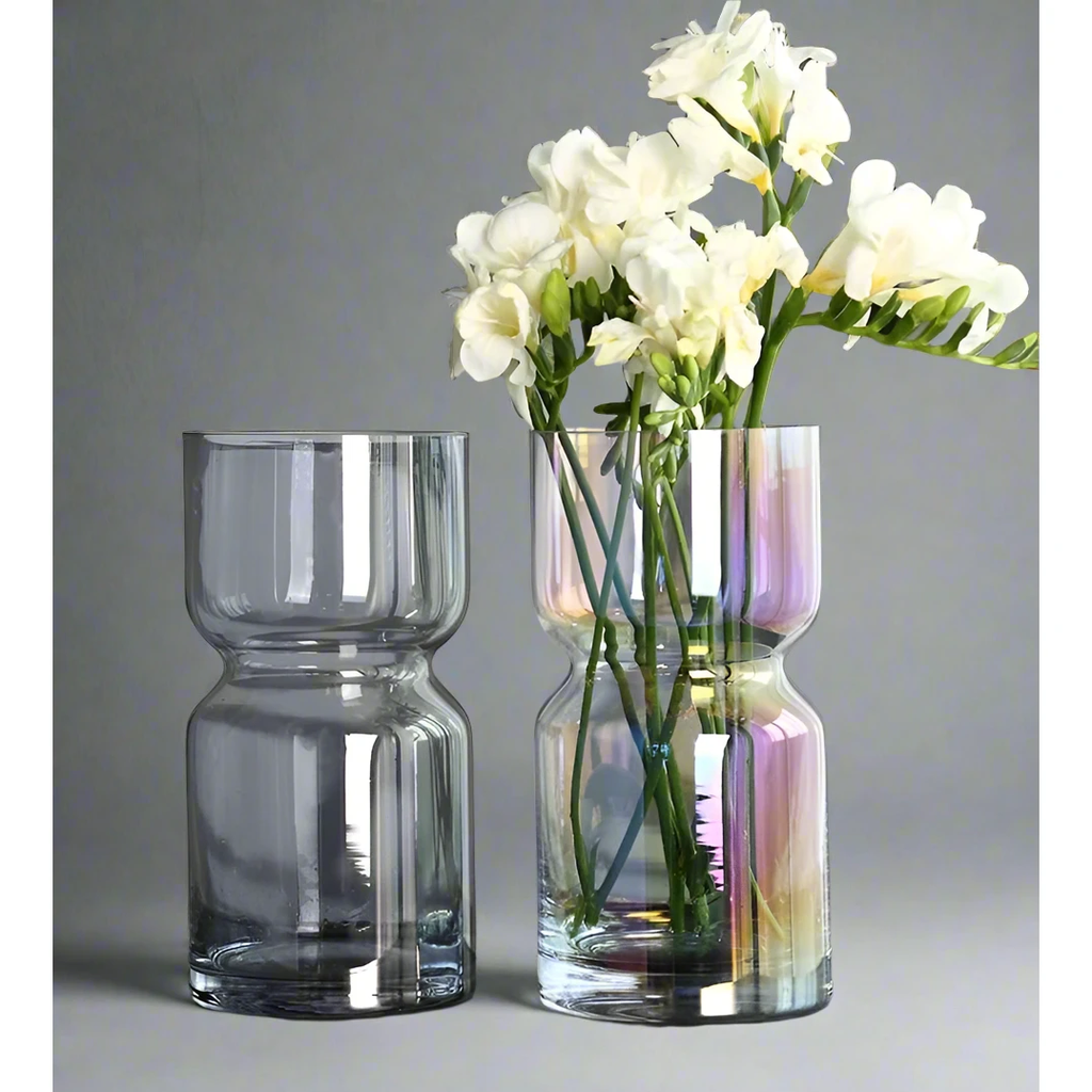Modern Creative Dark Glass Vase 35cm Elegant Decorative Vase for Home Decor Living Room Decor Vases