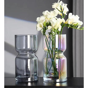 Modern Creative Dark Glass Vase 35cm Elegant Decorative Vase for Home Decor Living Room Decor Vases