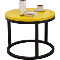 Modern Glass Nesting Tables Yellow & Black Glass Tabletops Coffee Tables Coffee Tables
