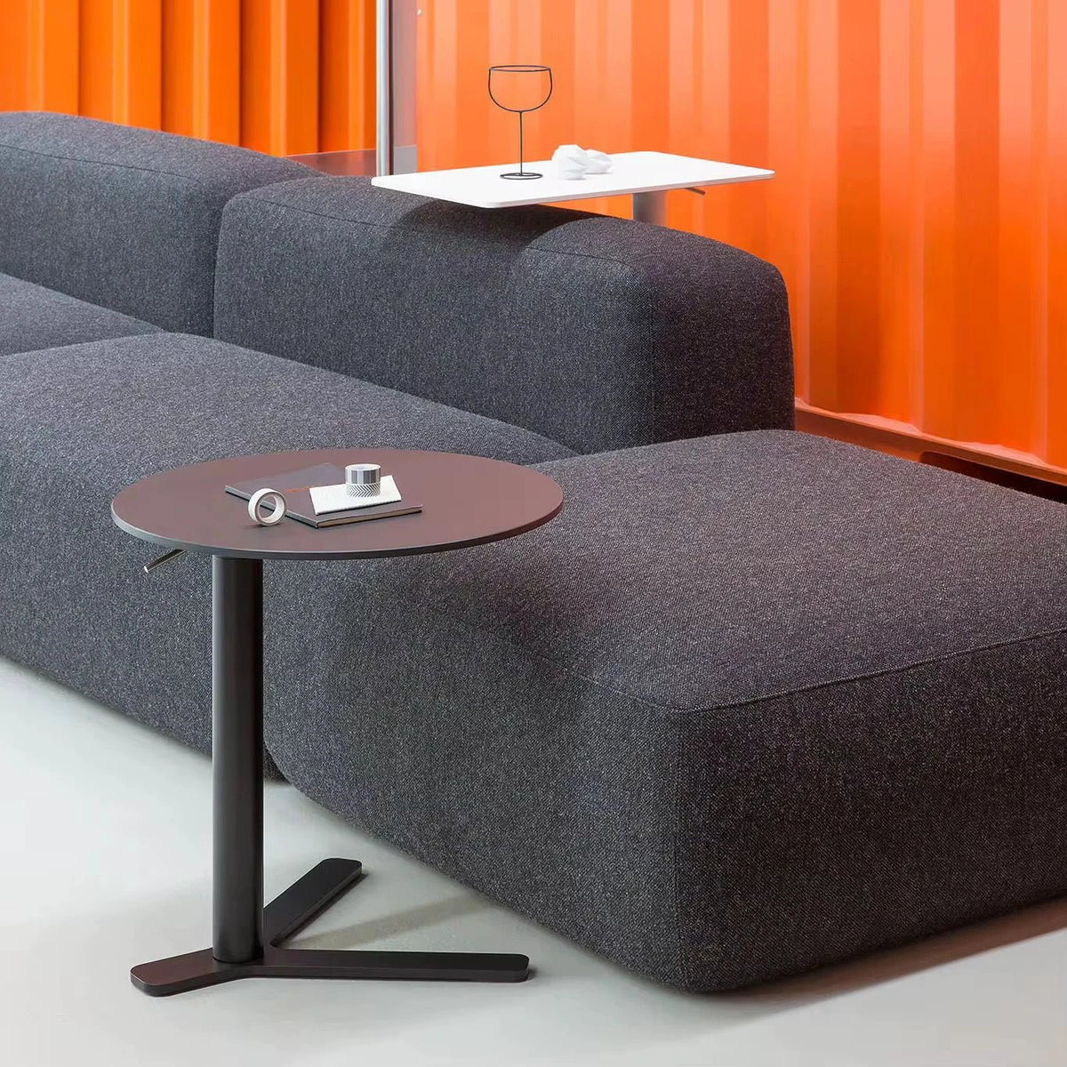 Modern Iron Frame Accent Side Table 60cm Height with 40cm Diameter Premium Quality Accent Tables