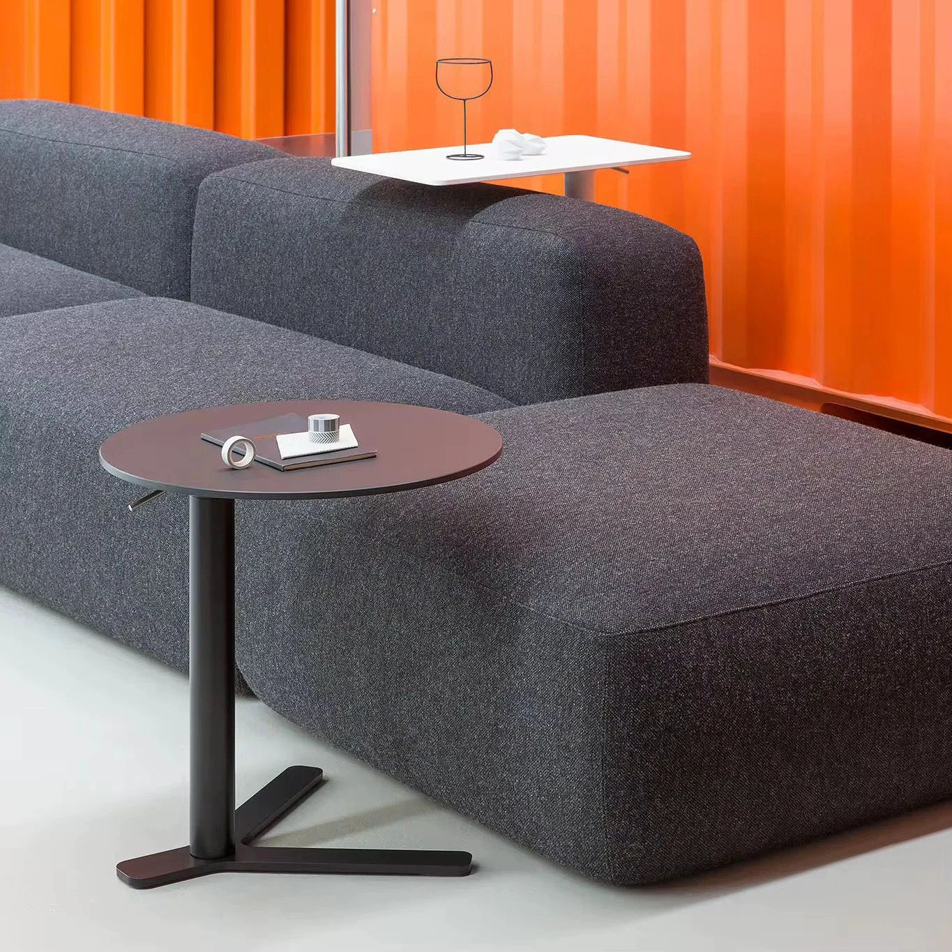 Modern Iron Frame Accent Side Table 60cm Height with 40cm Diameter Premium Quality Accent Tables