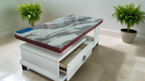 Modern Marble Top Coffee Table with two sided Storage Drawers